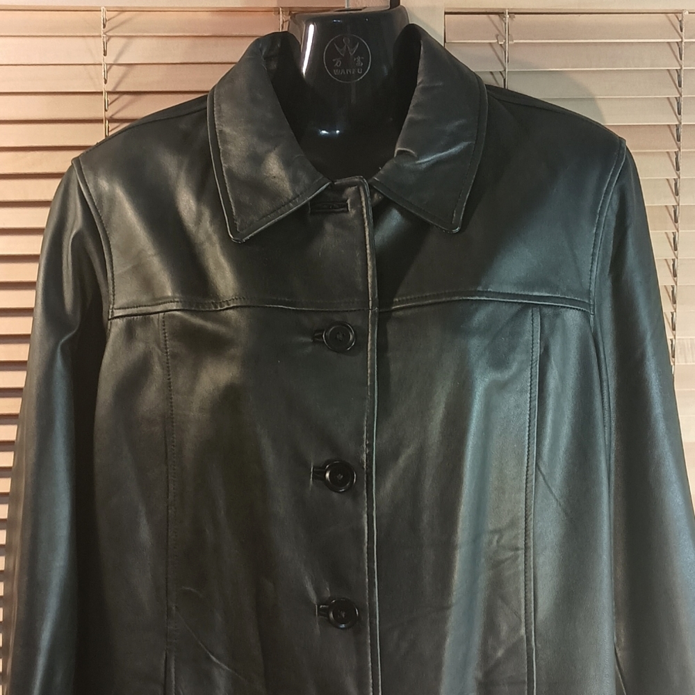 J.G. Hook Genuine Leather jacket Size Medium - Picture 3 of 5